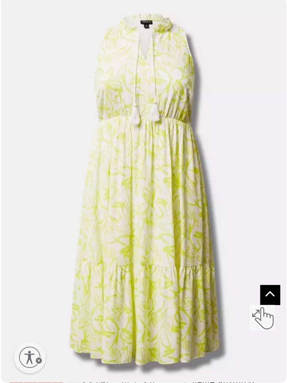 Neot Torrid Midi Gauze tiered dress size 4 or 26 - Picture 3 of 11